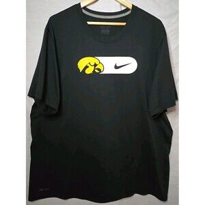 Iowa Hawkeyes Nike Dri-Fit T-Shirt, Men's Sz 2XL, Black